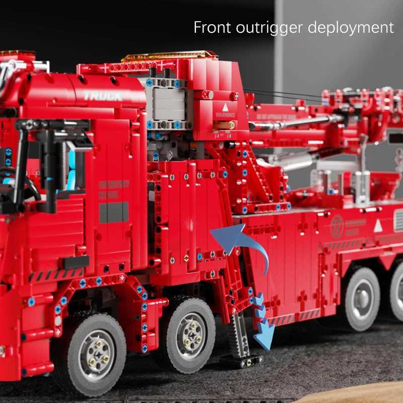 Technical Car Rescue Vehicle APP Remote Control Crane Electric Moter Trucks MOC Bricks Building Blocks Boys Toys Childrens Gifts J251129