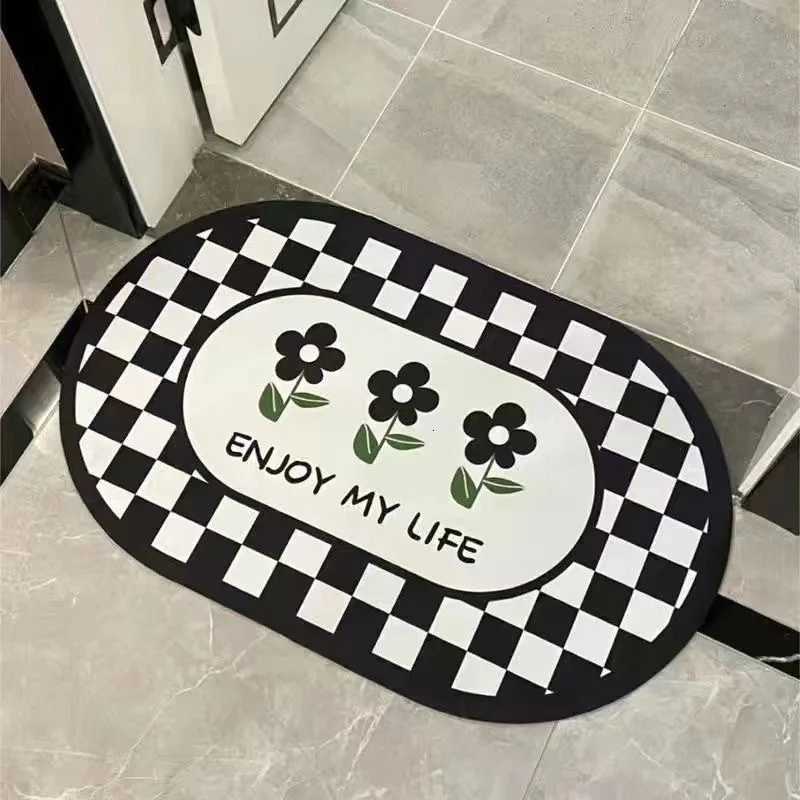 Cartoon diat d absorbent foot mat kitchen bathro door floor mat bathro door non-slip mat H251129