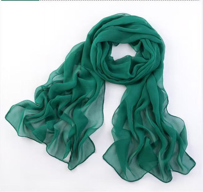 K715 2024 summer new solid color chiffon scarf candy color scarf sunscreen beach towel scarf wholesale