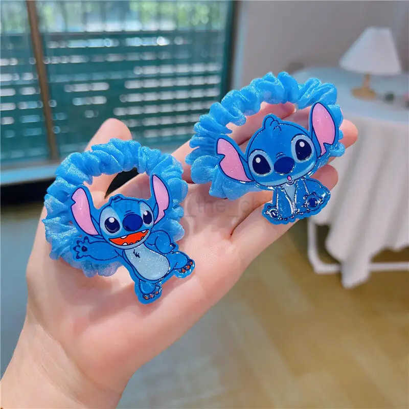 Disney Popular 10 items for sale Disney Anime Splicing Hairbands Kawaii Splicing Hair Clips Cartoon Rubber Hairbands Accessories Girls Gifts Toy Image
