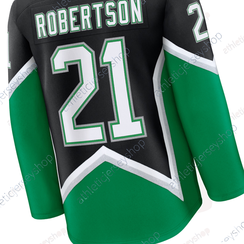 Jason Robertson Black Alternate Premium Jersey Jamie Benn Mikko Rantanen Custom any name any number Stitched