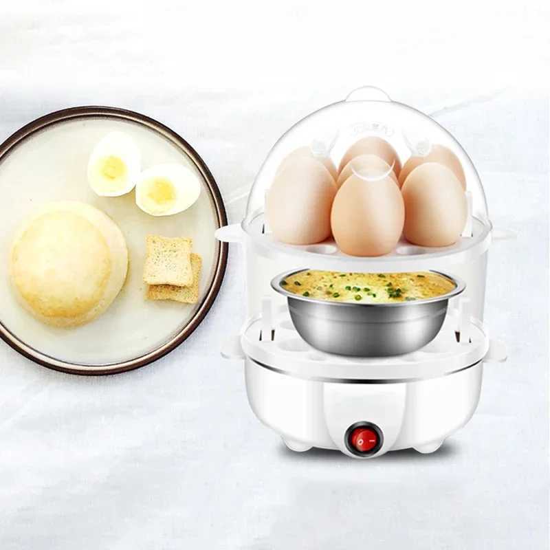 Electric Egg Boiler Universal 7 Egg Boiler Steamer Fried Egg Cooking Tool Kitchen Utensils Breakfast Maker C251129