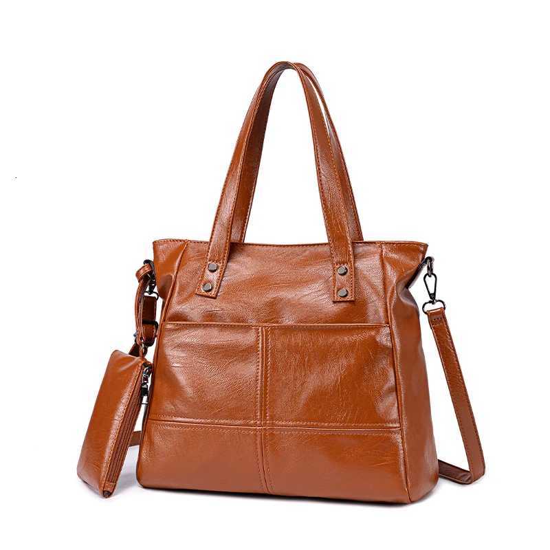 Womens bag Korean style simple and elegant temperament hand-held large tote bag commuting retro diagonal shoulder bag K251128