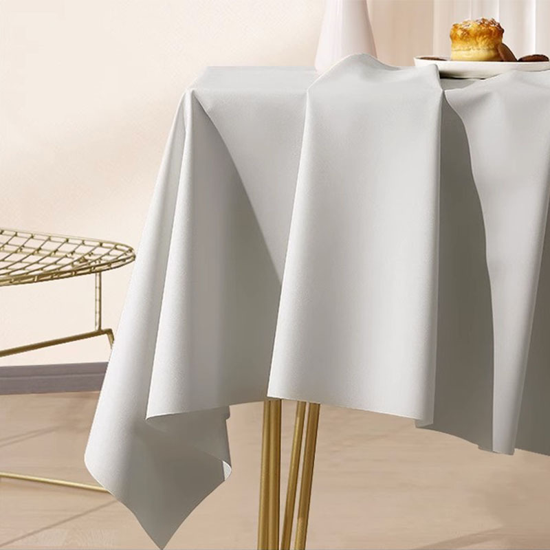 A857 lambskin tablecloth atmosphere sense wash-free oil-proof waterproof non-slip coffee table cloth dining table cloth round table anti-scalding