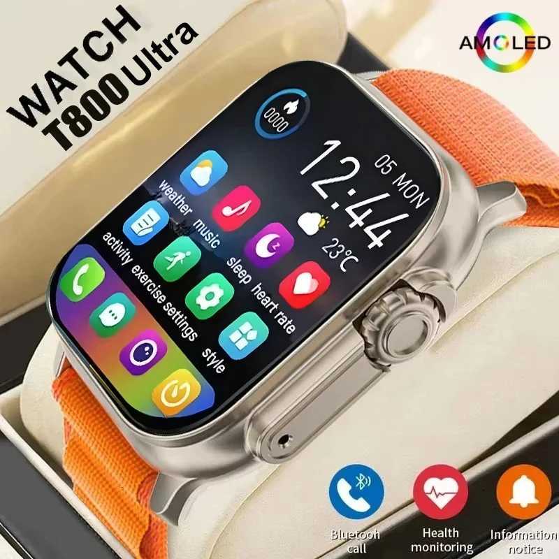 2025 New T800 Ultra Smart Watch Men 49mm Series 8 AMOLED Screen NFC Compass Waterproof For Apple Watch IWO Ultra 9 SmartwatchW251129