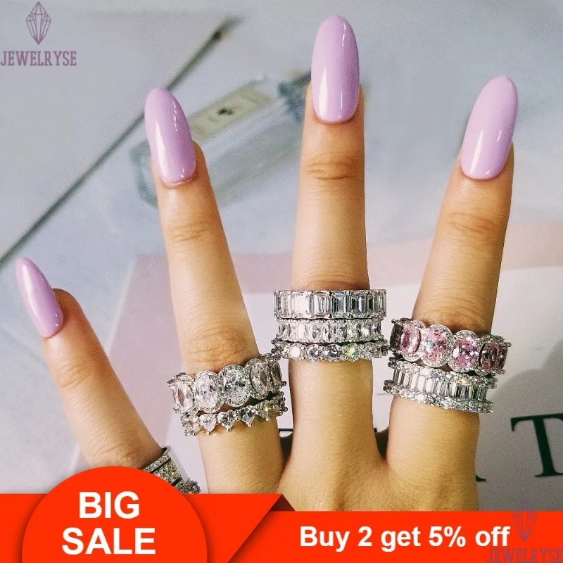 Choucong design 925 sterling silver CZ Diamond Gemstones wedding band eternity Ring for Women solid engagement anniversary fashion jewelry