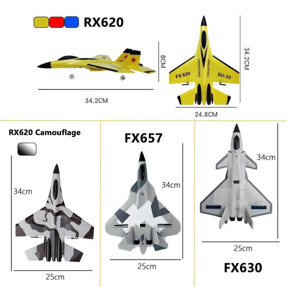 RC Foam Aircraft SU-35 Plane 24G Radio Control Glider Remote Control Fighter Plane Glider Airplane Foam Boys Toys for Children J251129