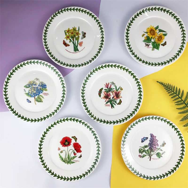 Luxury Ceramic disc high-end breakfast he hotel appearance size tableware vegetable plate Y251129