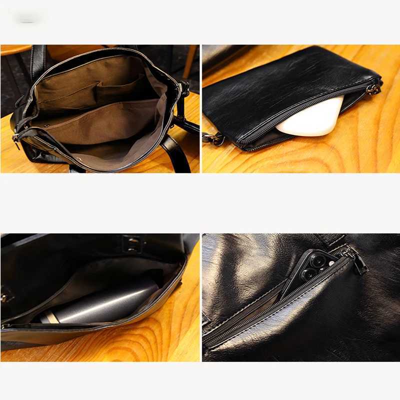 Womens PU Synthetic Leather Large-capacity Handbag Single Shoulder Crossbody Bag Business Office Tote Bag Mother Bag K251128