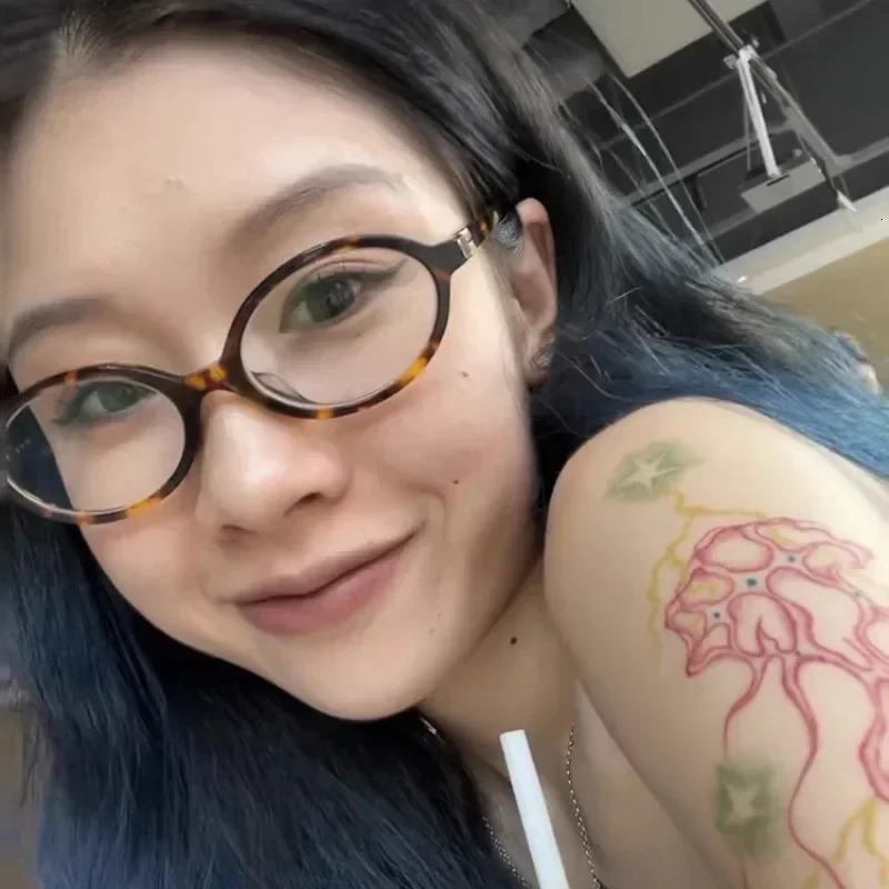 Y2K Retro Oval Frame Glasses Women Leopard Ins Sweet Cool Eyewear Trend Reading Computer Anti Blue Light Eyeglasses 251125