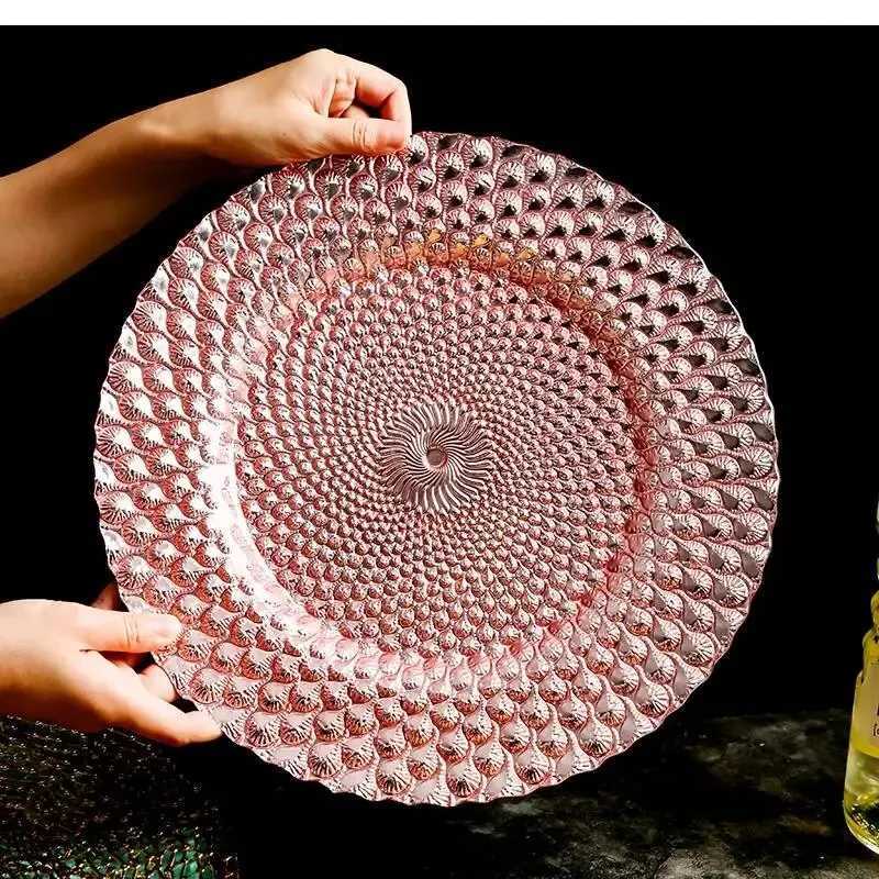 Luxury Nordic Luxury Crystal Fruit Plate Western Food Large Household Tableware Living Ro Tea Table Decoration Crafts Y251129