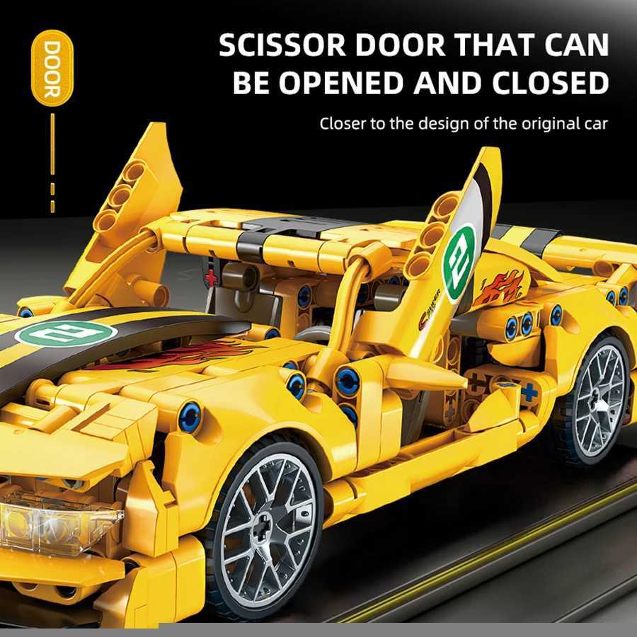 ToylinX 1/18 451 PCS Model Building Blocks Automobile DIY Vehicle Toy Model Christmas And Halloween Toys Gifts For Children J251129