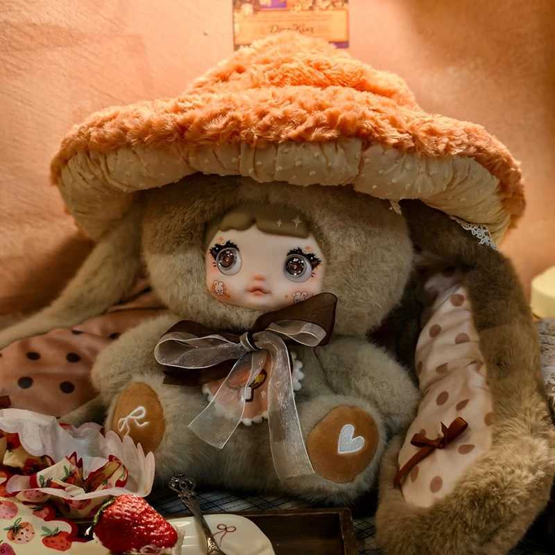 Nommi 400% V2 blind box cute rabbit vinyl plush doll detachable mushroom hat room decoration sleep toy girl birthday gift X2504291