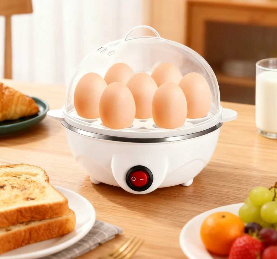 1-Person Mini Egg Cooker Automatic Power off Multi-Functional Steamed Egg Boiled Egg Maker for Breakfast Home Kitchen Appliance C251129