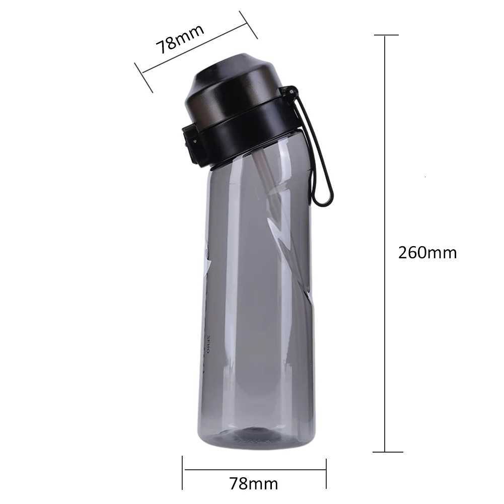 Flavored Water Bottle with 7 Flavour Pods Air Water Up Bottle Frosted Black 650ml Air Starter Up Set Water Cup for Camping SportT251129