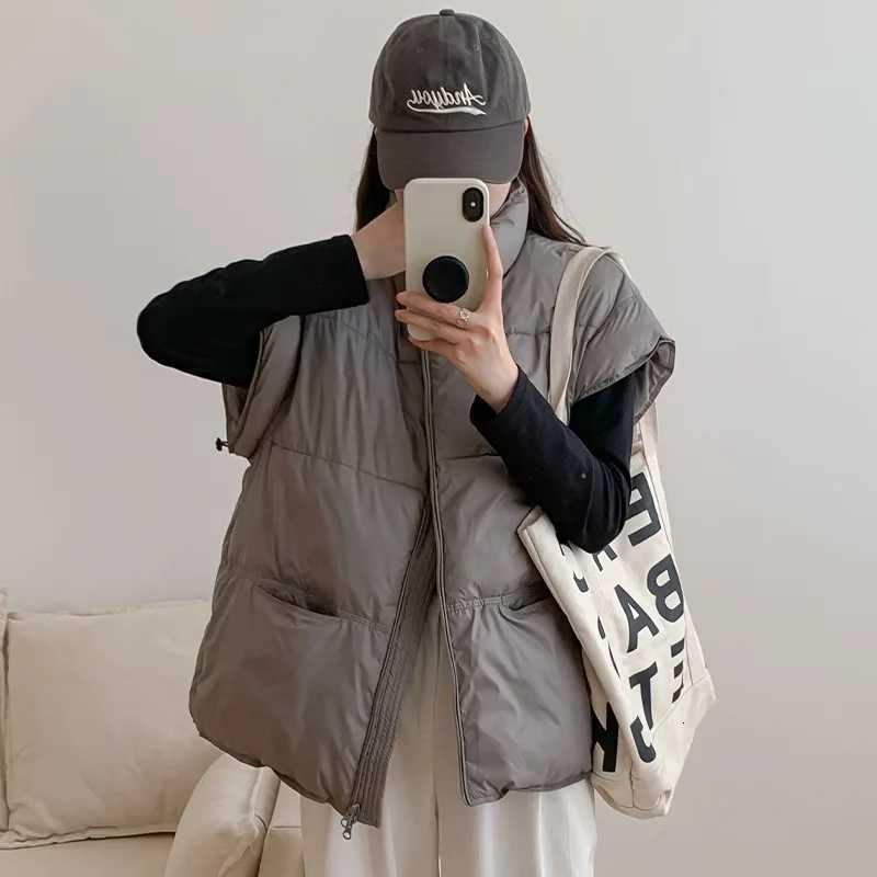 Lightweight Sleeveless Zip Up Padded Vest Padded Jackets Winter Bodywarmer Women Puffer Vest Fall Casual Stand Collar OuterwearT251129