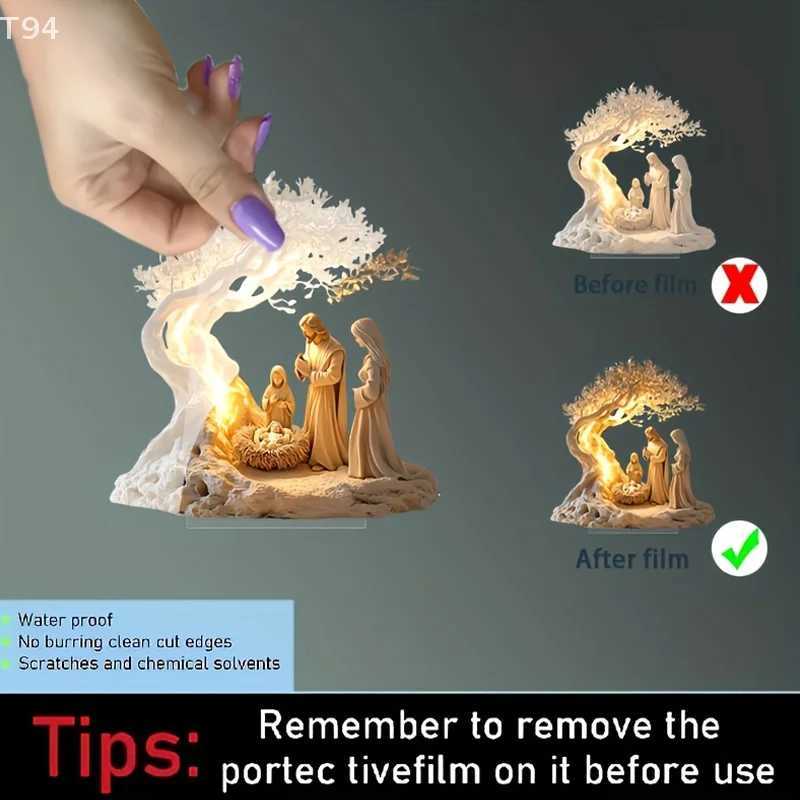3D Stereoscopic Easter Nativity Scene Figurine Tabletop Decor Nativity Figurines Set He Decoration H251129