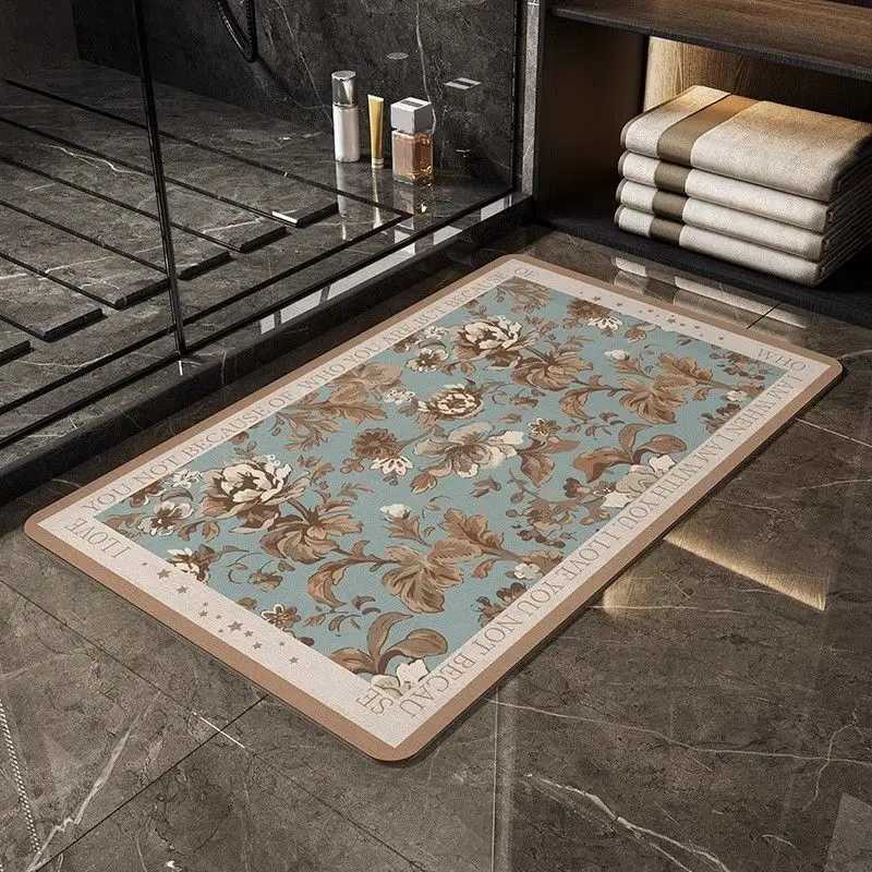Toilet floor mat diat d bathro water-absorbing non-slip mat door mat entering the door toilet kitchen door mat H251129