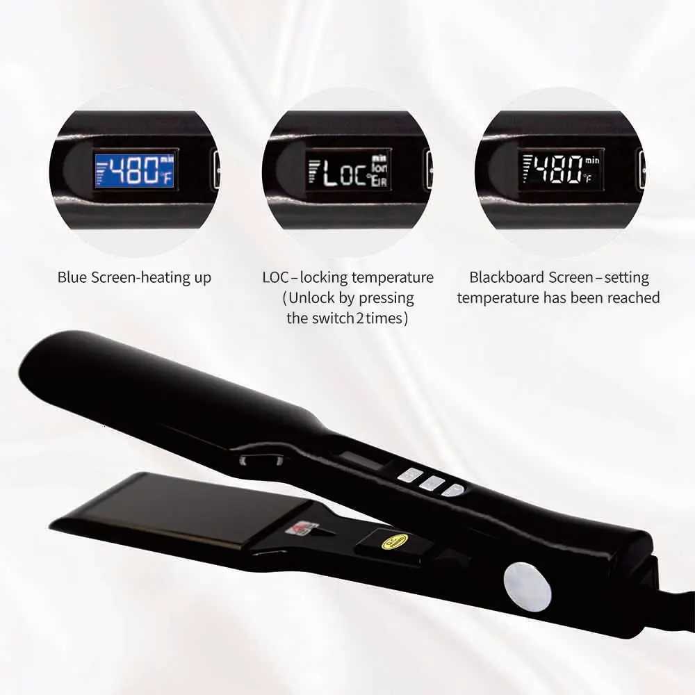 Titanium Plate Hair Flat Iron 470F Keratin Treatment Hair Straightener Professional Salon Hair Styling Tools 110-240VT251129