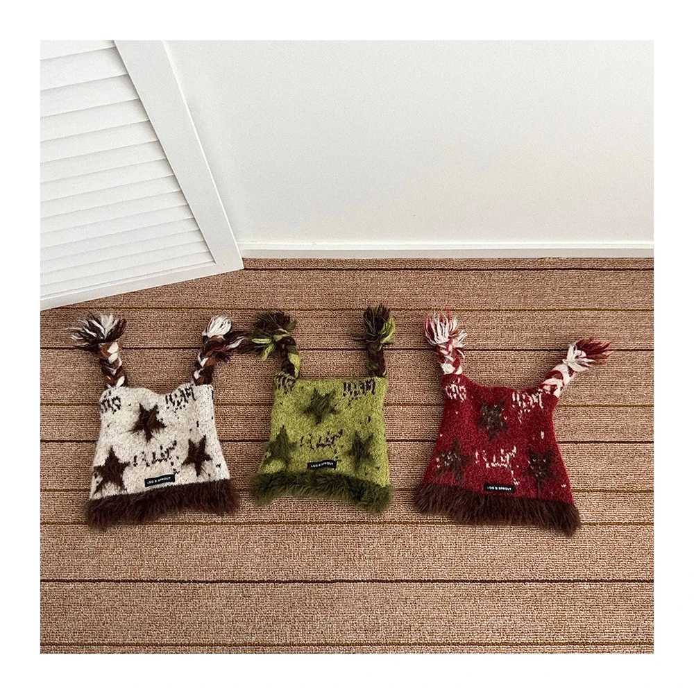 Winter Kids Beanie 2-6T Cute Star Girls Thicken Knit Hat Fashion Personality Children Warm Head CapW251129 - view 3
