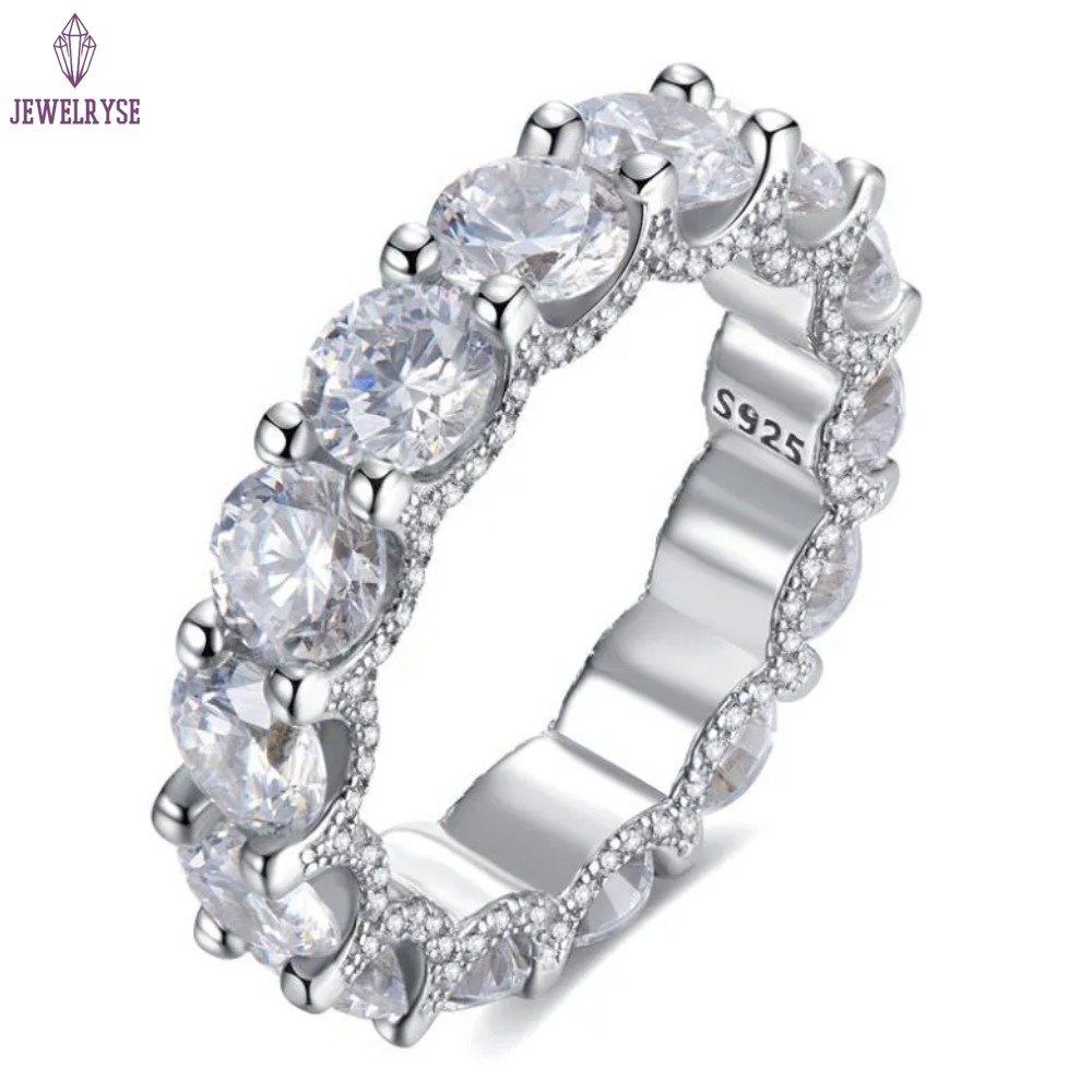 Choucong Brand Designer Gorgeous Sparkling Luxury Jewelry Wedding Rings Real 100% 925 Sterling Silver Round Cut White Moissanite Diamond Women Engagem