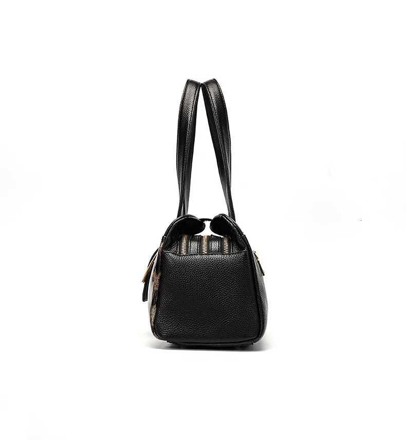 Aidrani Fashion Genuine Leather Womens Bag Large Capacity Handbag Classic Leopard Pattern Cowhide One Shoulder Crossbody Boston K251128