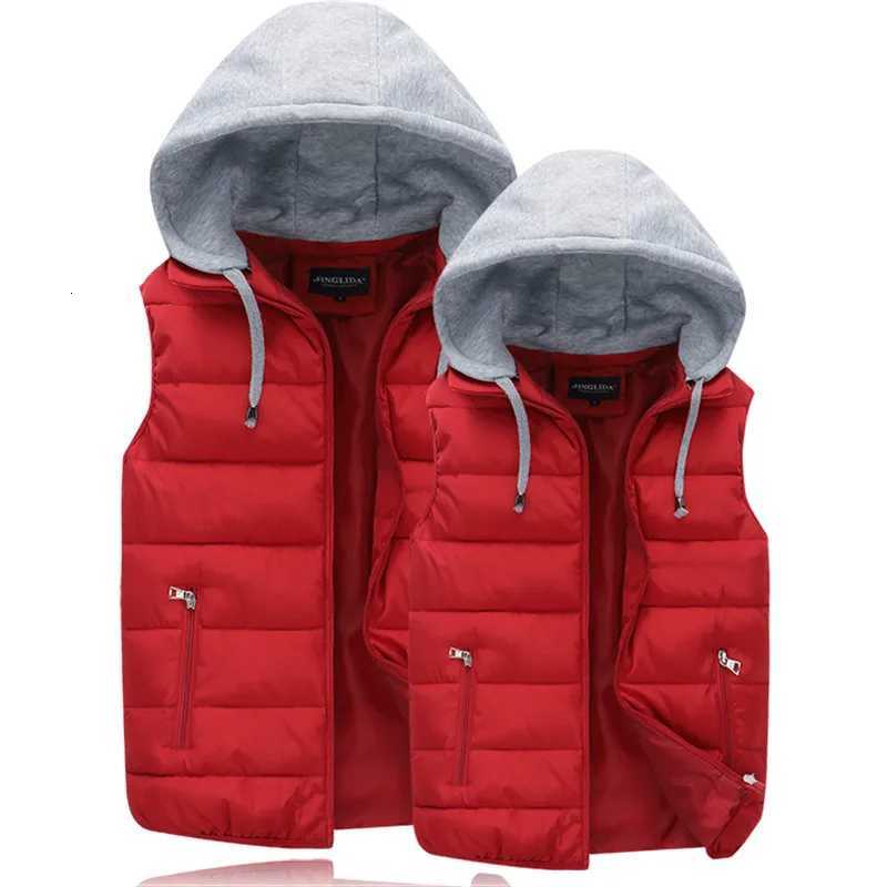 Cotton Vest Top Women Autumn Winter Hooded Vest Outerwear Thick Warm Sleeveless jacket Casual waistcoat Men Women jackets TopsT251129