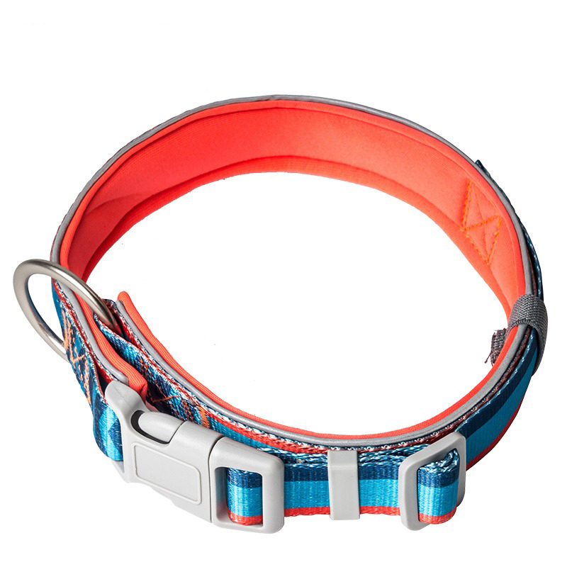 Factory Custom & Free Designer Nylon/polyester Pet Collar | Comfortable Neoprene Material Adjustable Pet Dog Collar | Comfortable Safety Collar