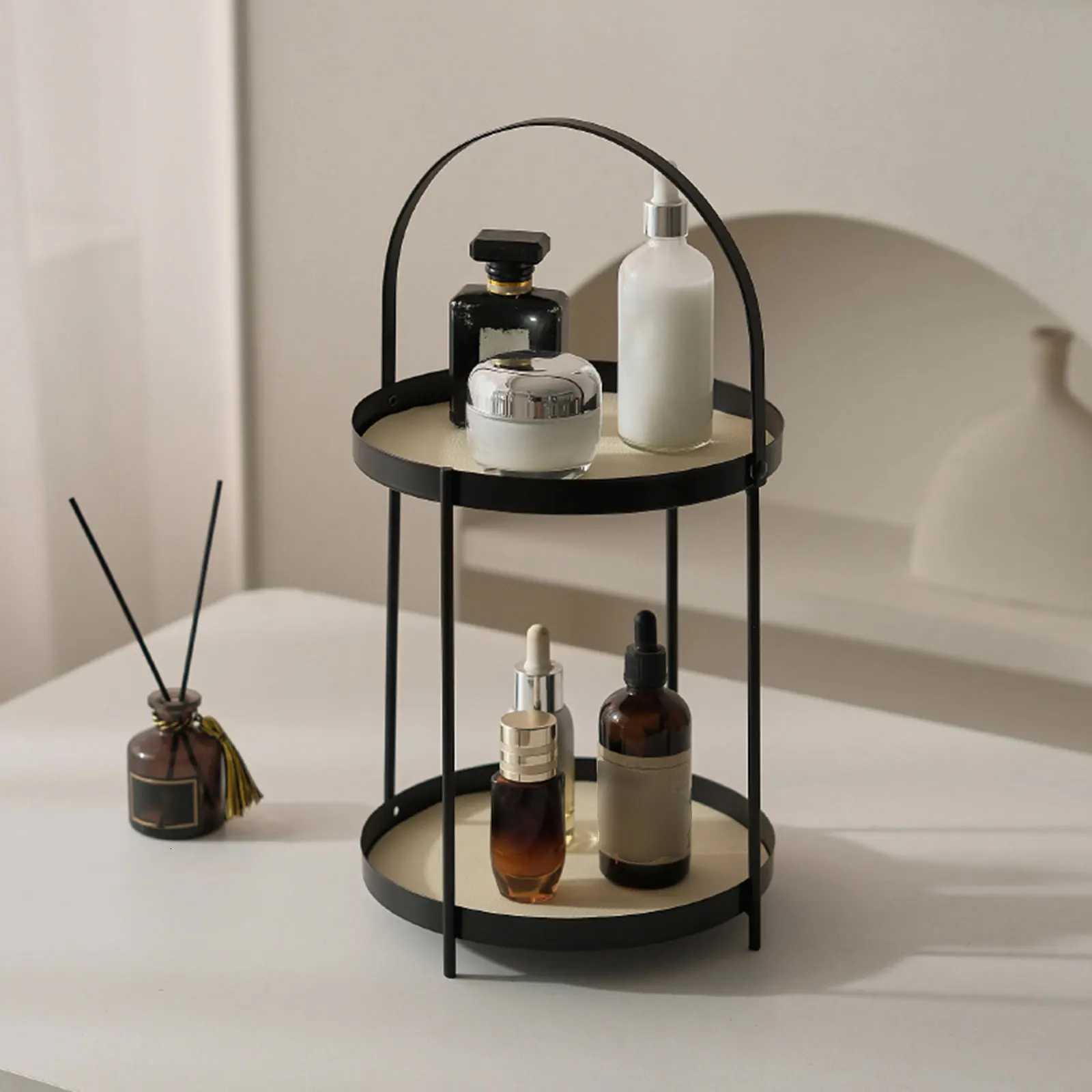 Desktop Storage Rack Multifunctional Cosmetic Display Holder Decorative Organizer for Bedroom Living Room Bathroom Y251129