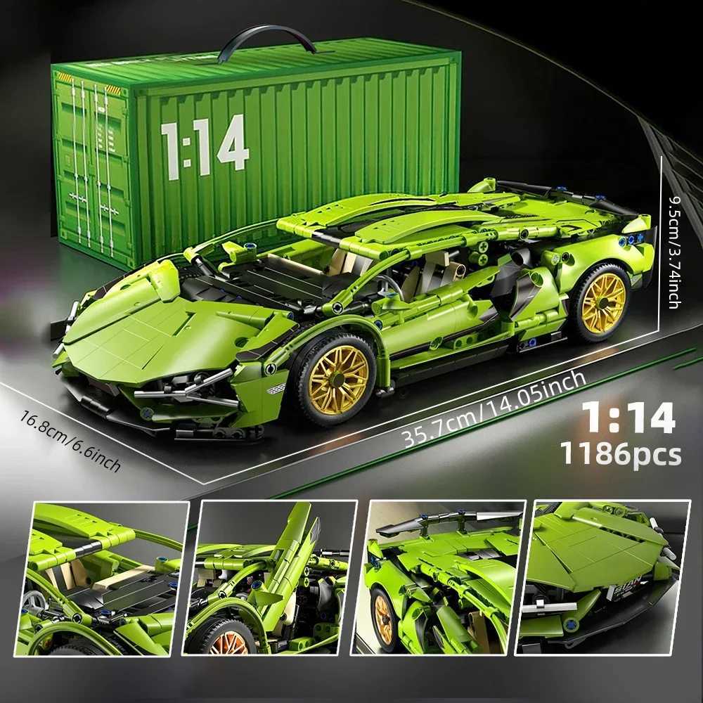 Kbox 3696PCS Supercar Model Building Blocks Toy - Kids Sports Car Blocks Gift for Boys Collectible Building Model J251129