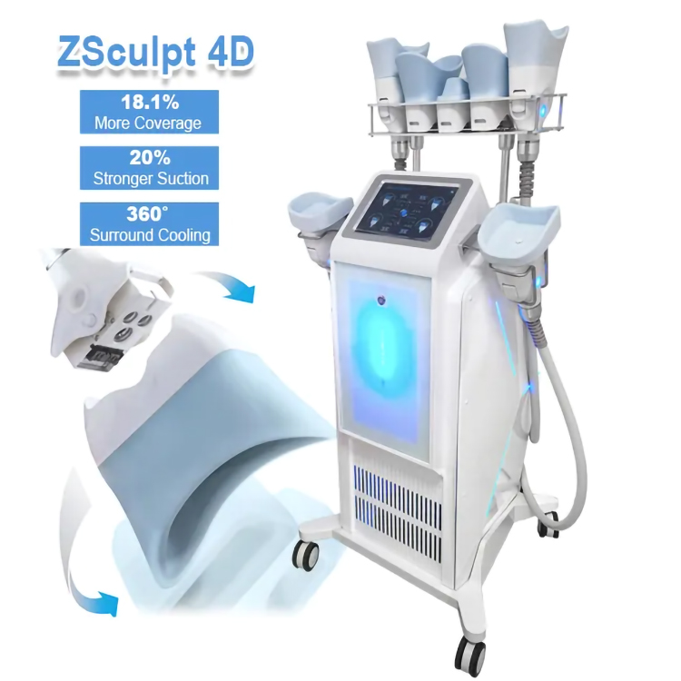 Hot Professional Upgrade Body Slimming Cryo Lose Weight No Pain Cryolipolysis Fat Dissolving Body Contouring 7 Heads Cryo Cellulite Reduction Machine
