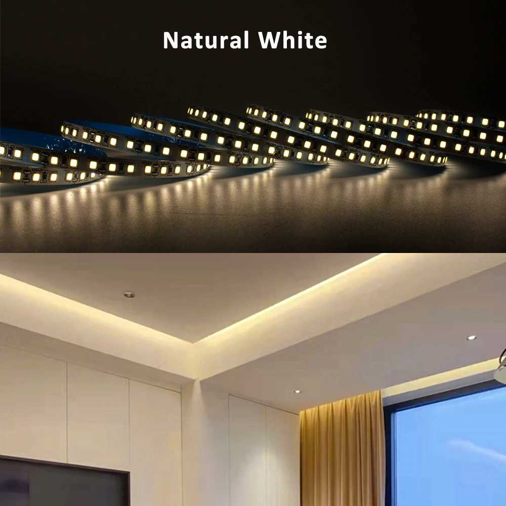12V 2835 LED Strip Light 120LEDs/M Red Green Blue Yellow Warm WhiteTape Ribbon High Brightness 8mm Lamp For Room Decor Lighting M251129
