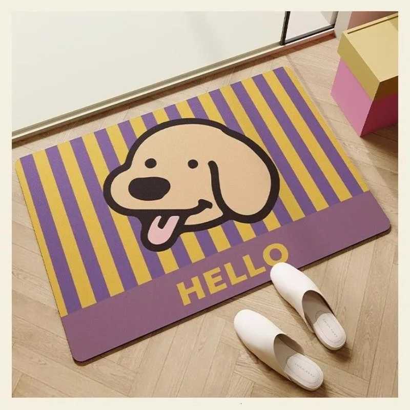 Bathro diat d cushion toilet floor mat toilet absorbent floor mat non-slip mat dry and wet separation carpet H251129