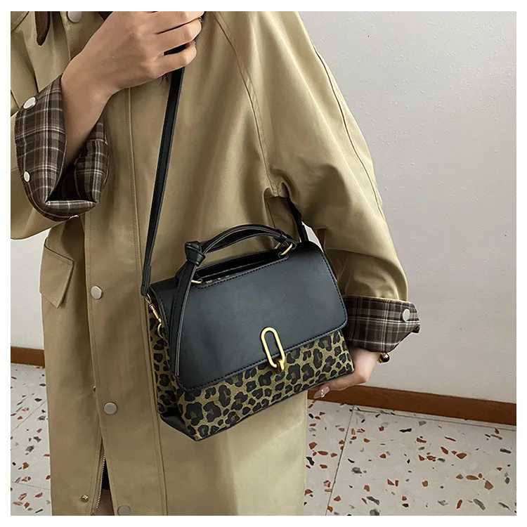 2025 Fashion Premium Leopard Print Womens Bag - Unique Retro Small Square Design Versatile Commuter Shoulder/Messenger Style K251128