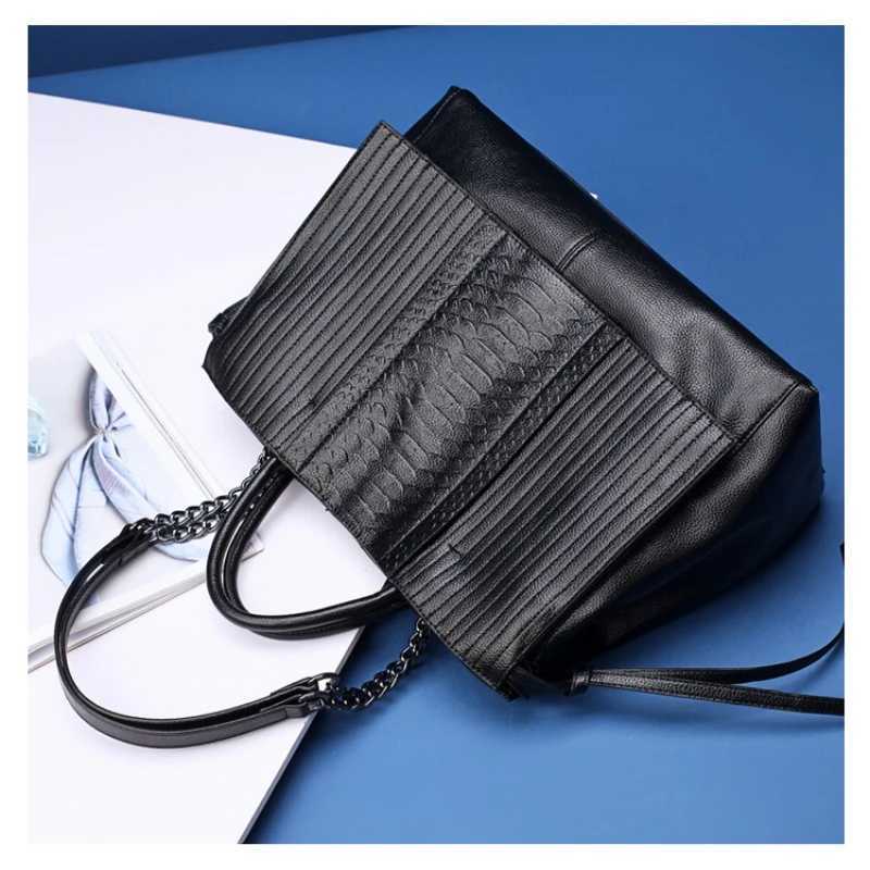 Women Uxury Handbag Simple Alligator Print Handbags Chain Womens Shoulder Bag Black Big Tote Bags for Women K251128