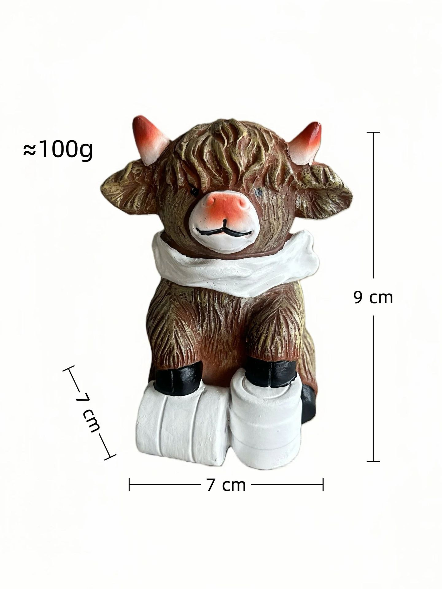 New Highland Cow Bathroom Creative Decoration Home Desktop Resin Crafts Statues Festival Gifts