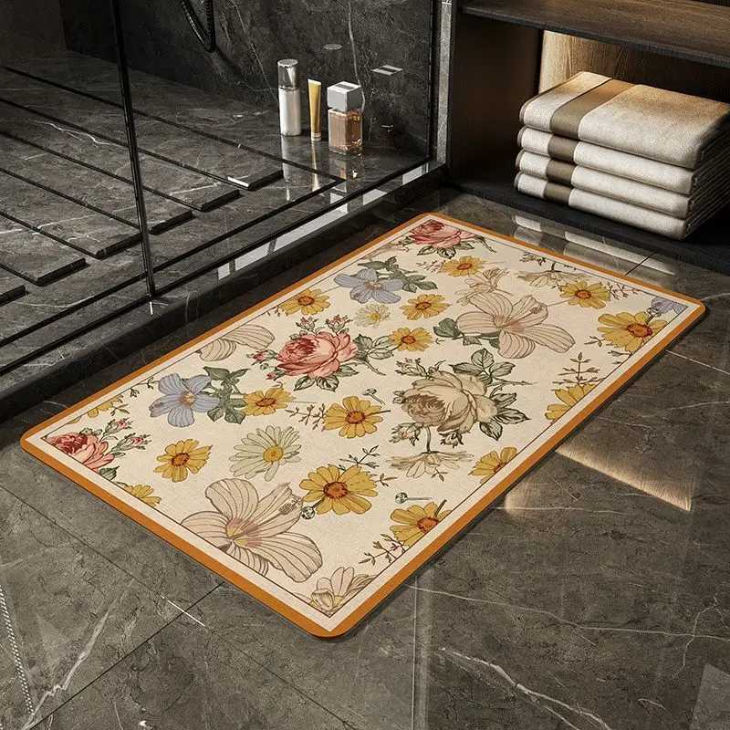 Toilet floor mat diat d bathro water-absorbing non-slip mat door mat entering the door toilet kitchen door mat H251129