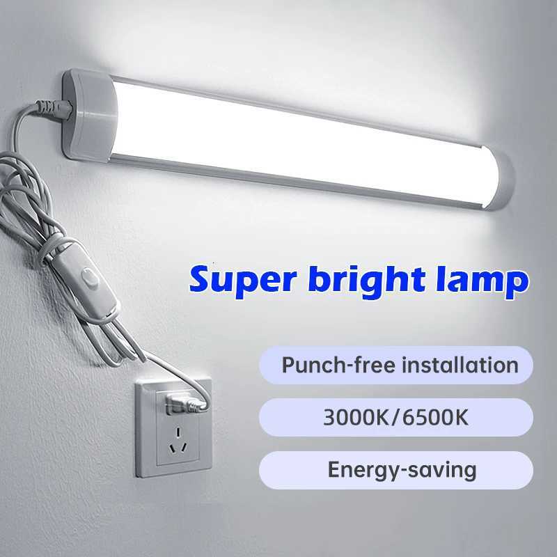 led Lights Kitchen under cabinet Lamp A85-220V 10w 20w super bright Led Tube With 18m switch line For Home Bedroom Indoor Lamps M251129
