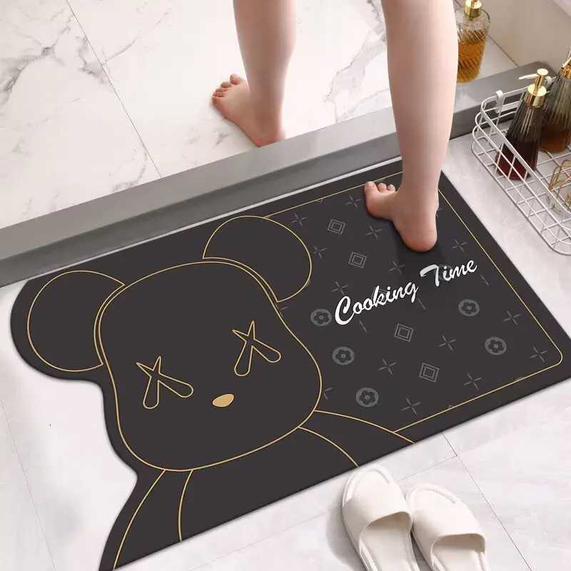 Bathro Door Mat Diat d Floor Mat Water Absorption Non-slip Toilet Kitchen Door Mat Toilet Foot Mat H251129