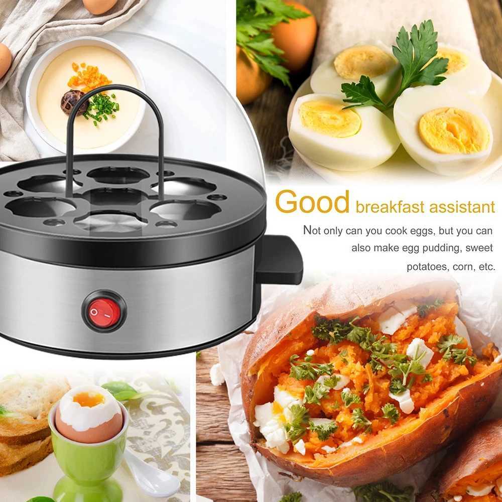 350W Electric Egg Boiler 7 Eggs Steamer Multifunctional Cooker with Auto Shut Off for Omelet Soft Medium and Hard Boiled Eggs C251129