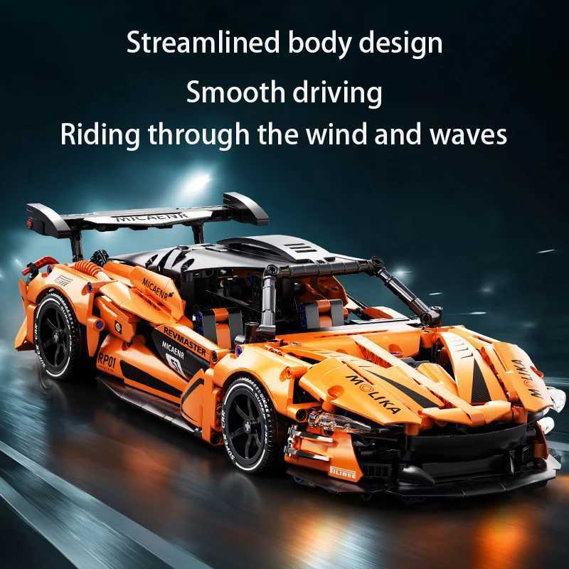 2025 New 1200PCS McLaren Sports Car Building Blocks Set 114 Scale Racing Car Model Kit for Kids Adult Racing Vehicle Toys Gifts J251129