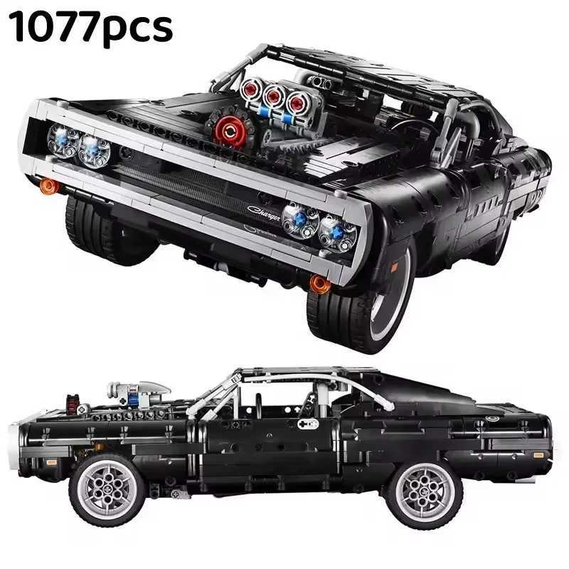 Technical Car Dodged Charger Racing Car Building Blocks Model Movie Fast And Furious Famous Vehicle 42111 Bricks Boy Toys Gifts J251129