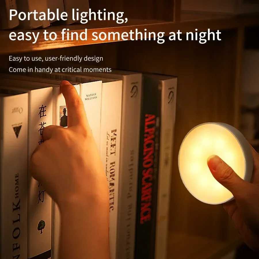 1/3PCS LED Motion Sensor Light Night Light USB Rechargeable Night Lamp for Kitchen Cabinet Wardrobe Lamp Staircase Closet Light M251129