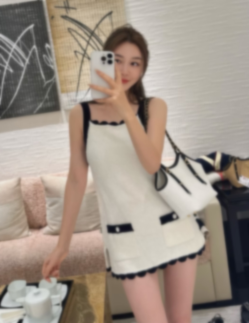 Chan 2026 new dress women spring dress designer clothes women dinner dress party dress high quality vest dress knitted dress tank top sexy sling dress