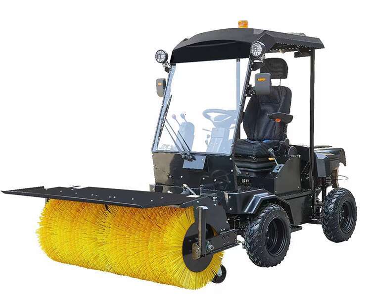 High-Capacity Closed Cab Snow Sweeper for Airport Runways