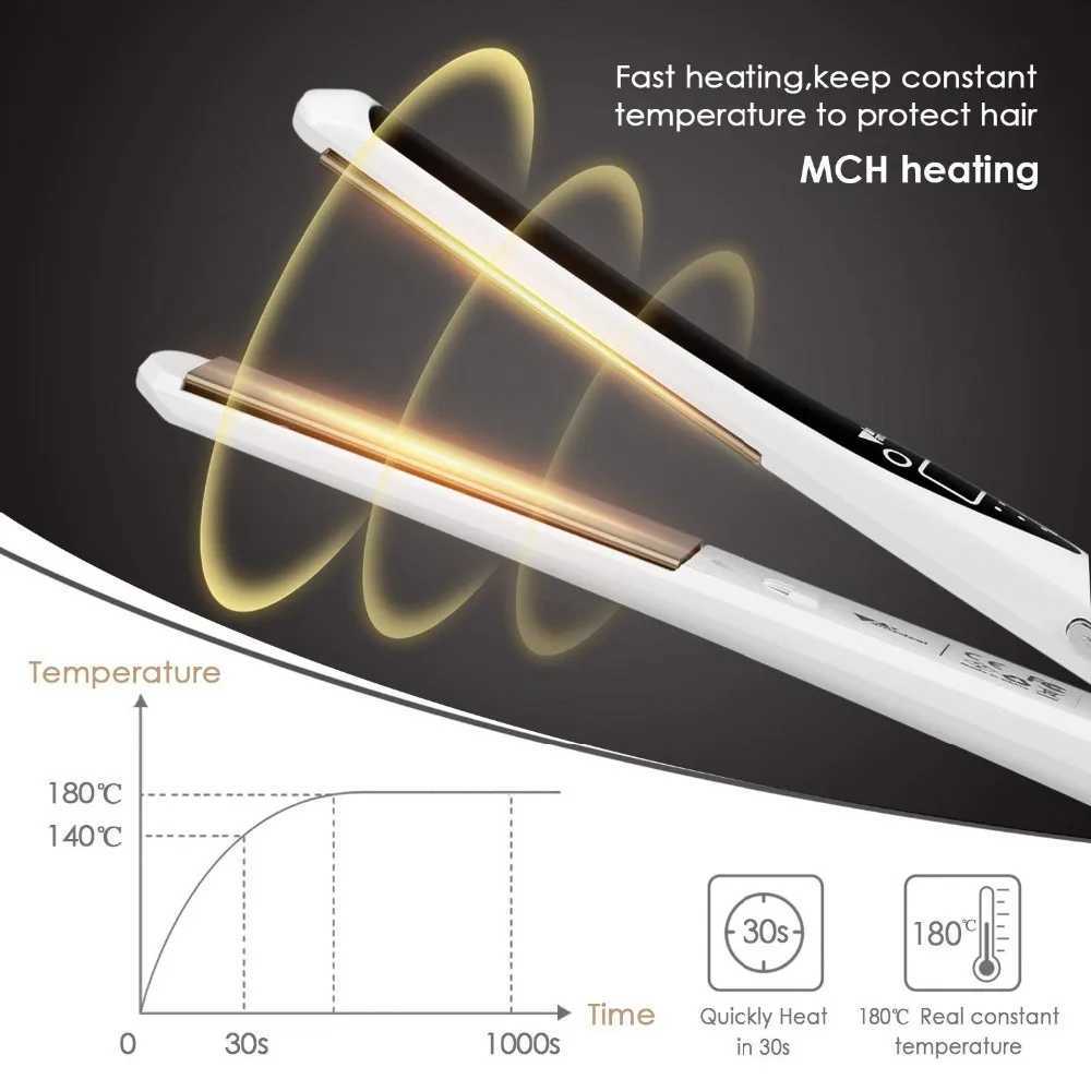 RUCHA Hair Straightener Titanium Plates Flat Irons Professional MCH Fast Heating Curling Iron For Women HairT251129