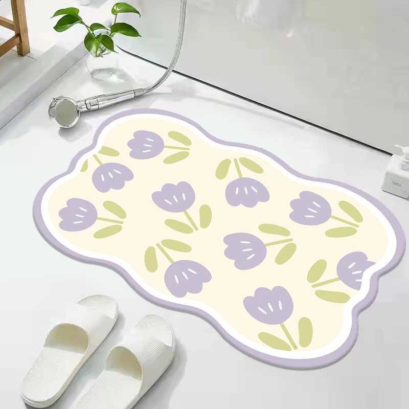 Diat d absorbent floor mat bathro anti-drop toilet door non-slip and dirt-resistant household floor mat H251129