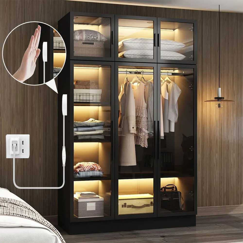 Induction COB LED Strip Lights USB 5V COB Strip 1/3M Strip 1-6Pcs With Penetrating Wood Touch Dimmer Switch For ShowcaseCabinet M251129