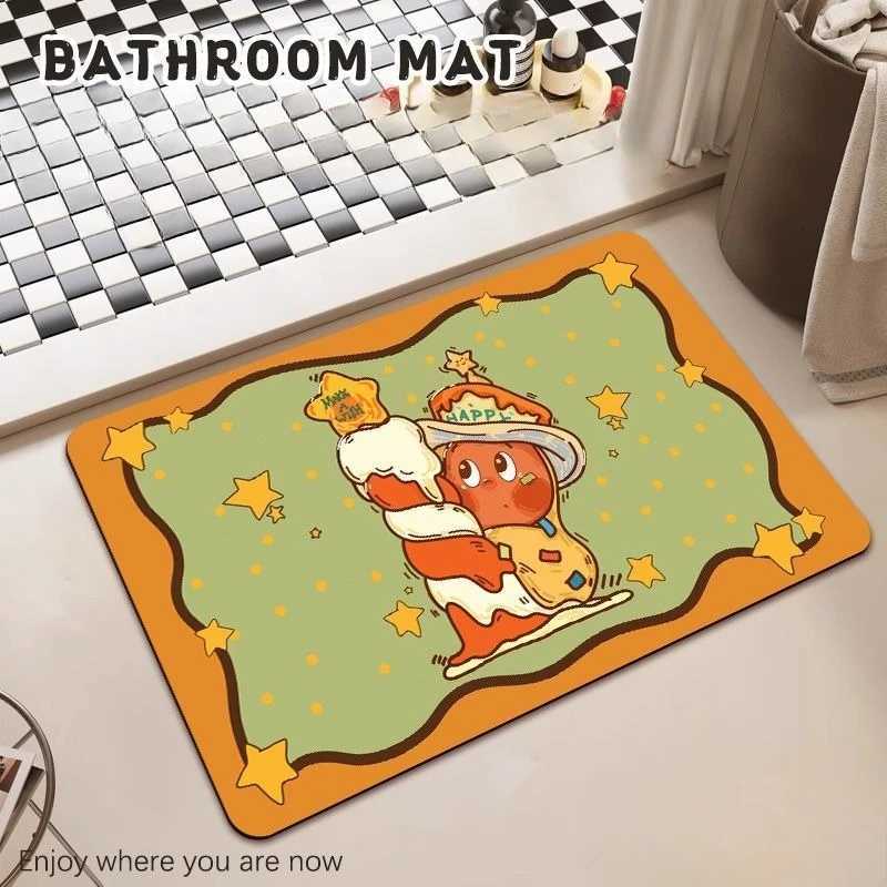 Cartoon diat d toilet absorbent floor mat toilet non-slip upholstered bathro door floor mat H251129