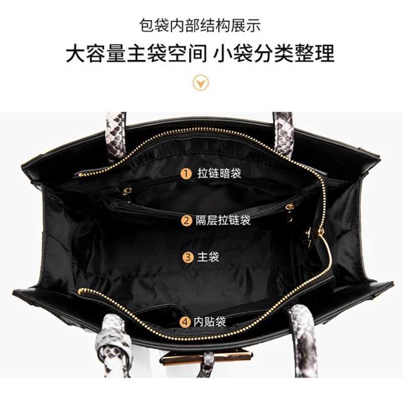 Fashion Tote Bags for Women Snakeskin Pattern Shoulder Bag Texture Large Capacity Oblique Span/handbag Purses and Handbags K251128